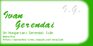 ivan gerendai business card
